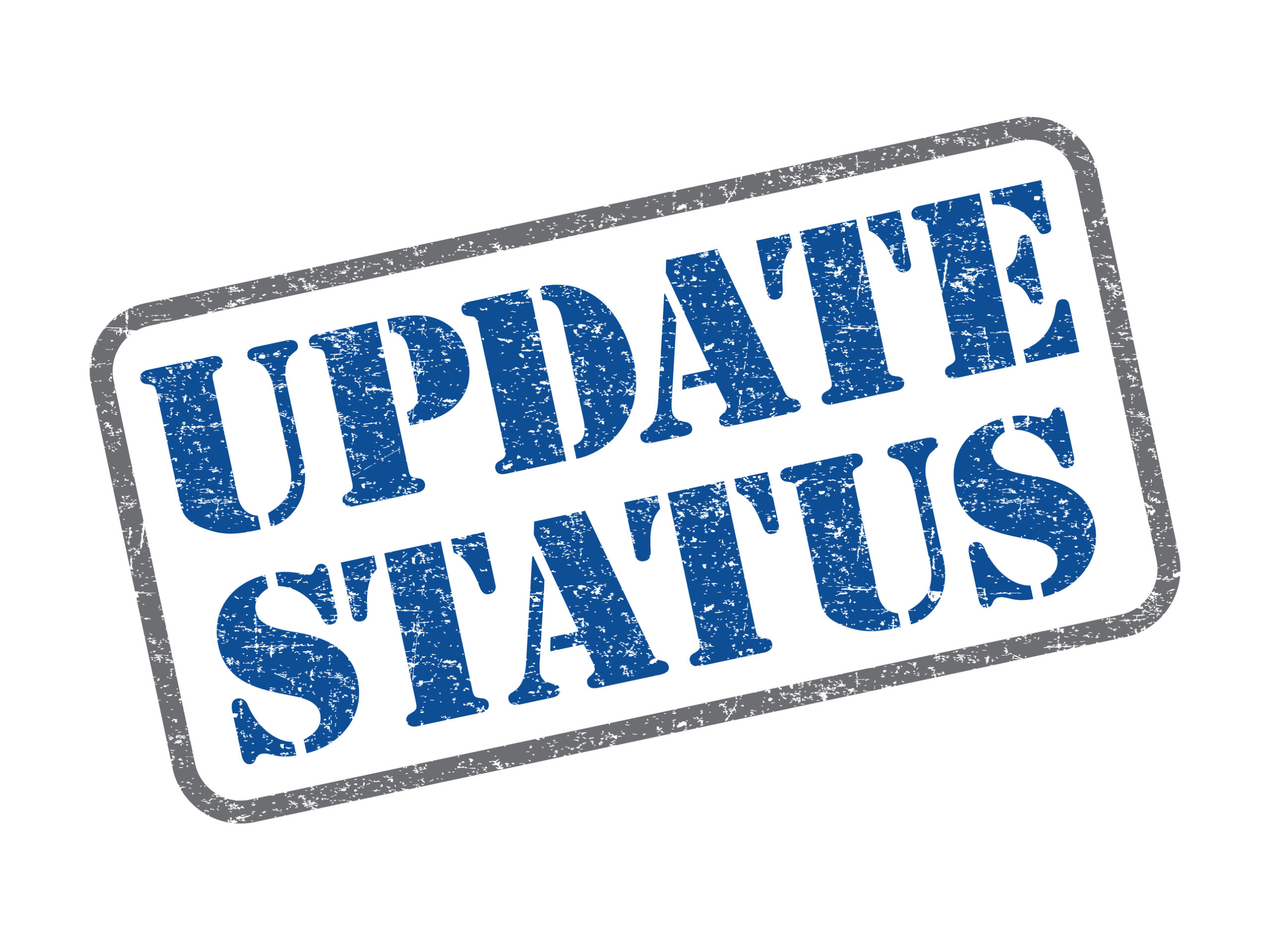 Status refresh. Status Crypto. Update stamp. Status update.