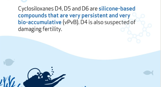 Octamethylcyclotetrasiloxane (D4), decamethylcyclopentasiloxane (D5) and dodecamethylcyclohexasiloxane (D6) substances restricted under EU Comission Regulation