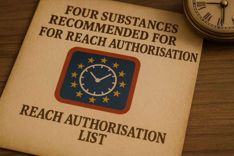 REACH authorisation - substances recommended